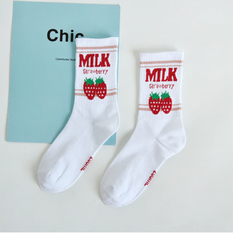 Chaussettes Strawberry Milk 🍓