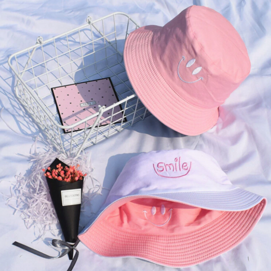 Bob Reversible Smile Rose/Blanc :)