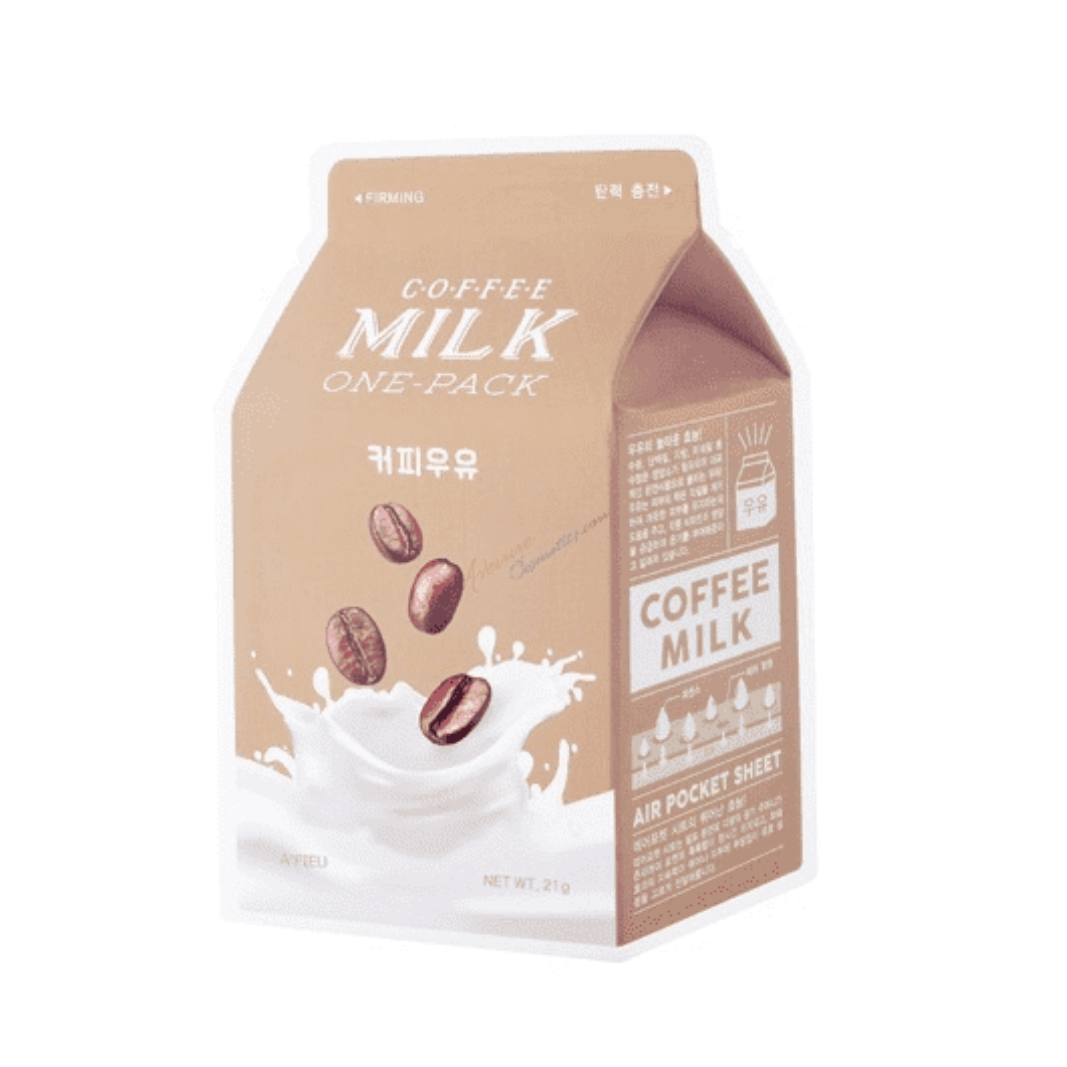 [A'PIEU] Masque en tissu Milk One Pack #COFFEE