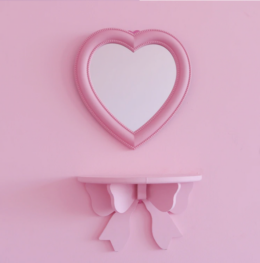 Miroir Mural Coeur Rose 🌸