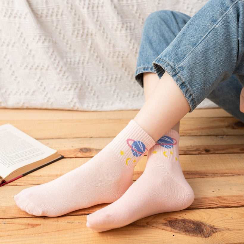 Chaussettes Planète (Rose)⭐️